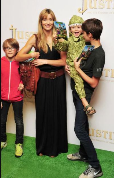 Halo actress Natascha McElhone with her three sons