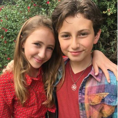 A throwback picture from 2018 of August Maturo with his Girl Meets World co-star Ava Kolker