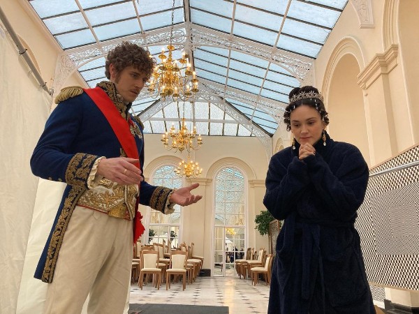 Isabella Brownson On The Sets Of Her 2023 Movie Napoleon With Actor Meakin Samuel