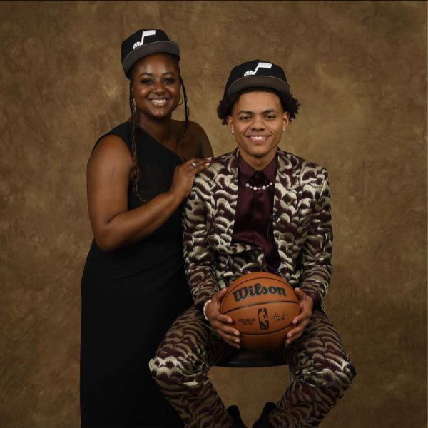 Keyonte George and his mother, Kristen