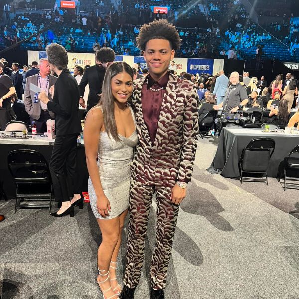 Keyonte with his girlfriend at Barclays Center during the 2023 NBA draft