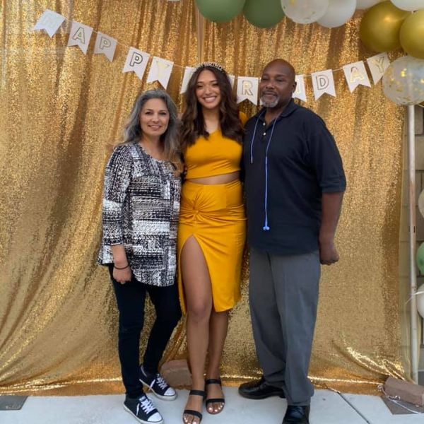 Tyler's girlfriend, Danielle, with her mother and father